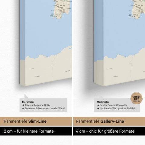 Mappa dell’Italia per puntine TRAVEL® – Classico multicolore
