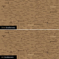 Kanada & USA Karte Pinn-Leinwand in Bronze optional mit dem Straßennetz der größten Highways und Interstates