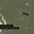 Detaillierte Kanada & USA Karte als Pinn-Leinand in Grün zeigt Pins ins Reisezielen von British Columbia und Washington