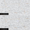 Kanada & USA Karte Pinn-Leinwand in Schwarz-Weiss optional mit dem Straßennetz der größten Highways und Interstates