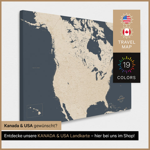Mappa degli USA per puntine TRAVEL® – Hale Navy (Blu scuro)