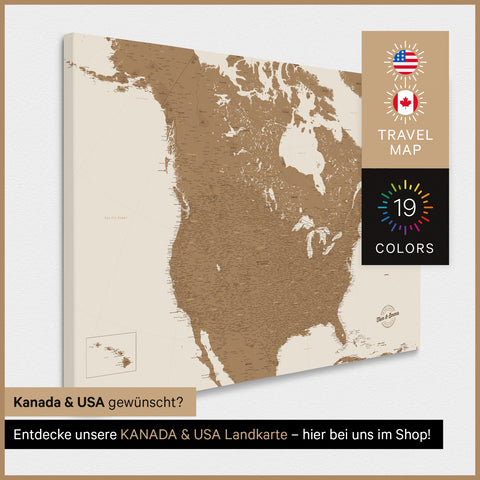 Mappa degli USA per puntine TRAVEL® – Bronzo