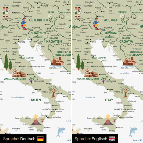 Lavagna magnetica Europa per bambini – MINIVENTURES® White