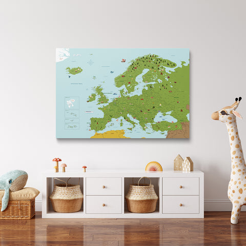Mappa da puntine Europa per bambini – MINIVENTURES® Classic