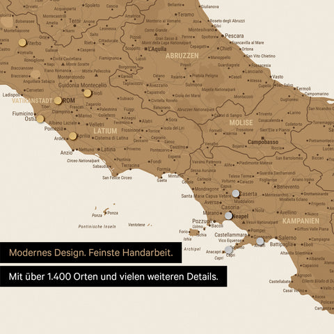Mappa dell’Italia TRAVEL® poster magnetico – in 21 colori