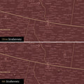 Nordamerika Karte Pinn-Leinwand in Bordeaux Rot optional mit dem Straßennetz der größten Highways und Interstates