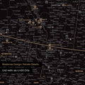 Ausschnitt einer Nordamerika Landkarte als Pinn-Leinwand in Light Black (Weiß-Schwarz) zeigt Reiseziele und Highlights in Kanada und USA