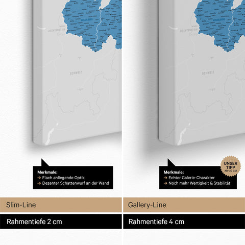 Mappa dell’Austria per puntine TRAVEL® – Ocean Blue