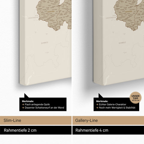 Mappa dell’Austria per puntine TRAVEL® – Desert Sand (Beige)