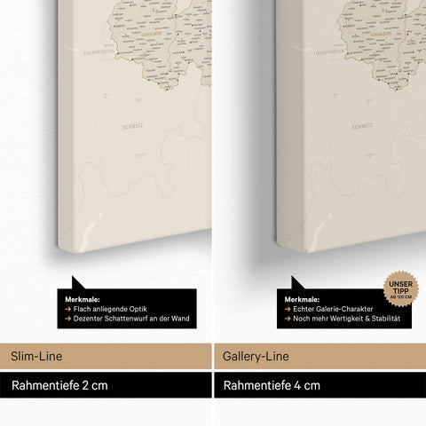 Mappa dell’Austria per puntine TRAVEL® – Oro