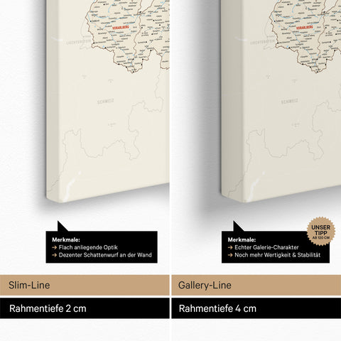 Mappa dell’Austria per puntine TRAVEL® – Multicolor Classic