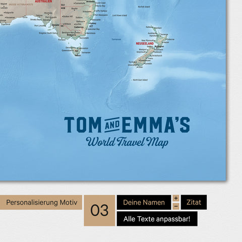 Mappa fisica del mondo a colori Multicolor Terra con un logo vintage come personalizzazione moderna
