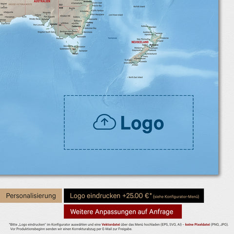 Mappa fisica del mondo TRAVEL® poster premium – Terra multicolore