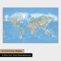 Mappa fisica del mondo in versione standard neutra e colore Colore Multicolore Terra