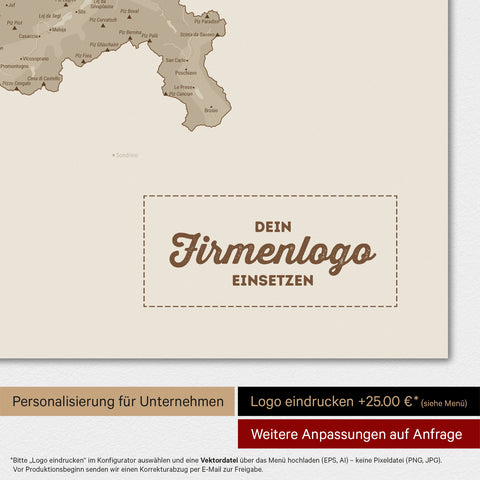 Mappa Svizzera magnetica TRAVEL® Magnetboard – Sabbia del deserto