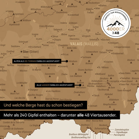 Mappa Svizzera magnetica TRAVEL® Magnetboard – Bronzo