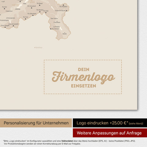 Mappa Svizzera magnetica TRAVEL® Magnetboard – Oro