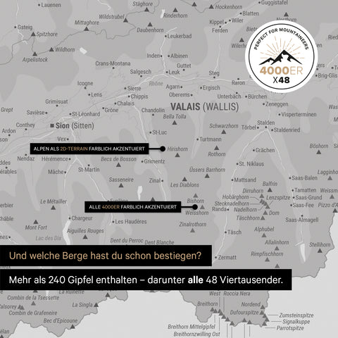 Mappa Svizzera magnetica TRAVEL® Magnetboard – Grigio freddo