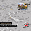 Magnetische Schweiz-Karte Leinwand in Warmgray (Braun-Grau) wahlweise mit oder ohne Straßennetz