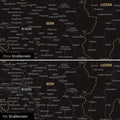 Magnetische Schweiz-Karte Leinwand in Light Black wahlweise mit oder ohne Straßennetz