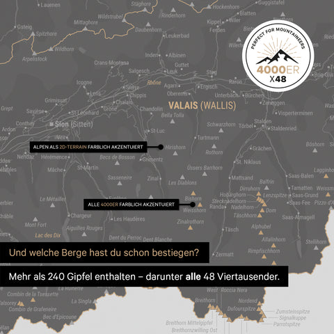 Mappa Svizzera magnetica TRAVEL® Magnetboard – Grigio chiaro
