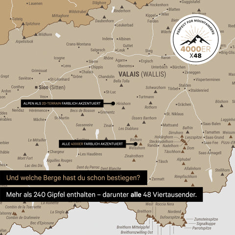 Mappa Svizzera magnetica TRAVEL® Magnetboard – Multicolor Beige