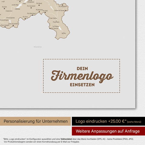 Mappa Svizzera magnetica TRAVEL® Magnetboard – Multicolor Beige