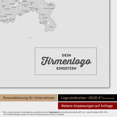 Mappa Svizzera magnetica TRAVEL® Magnetboard – Multicolor Grigio