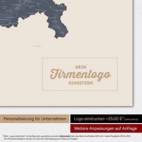 Mappa Svizzera magnetica TRAVEL® Magnetboard – Blu marina chiaro