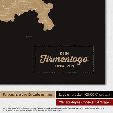 Mappa Svizzera magnetica TRAVEL® Magnetboard – Nero sonar