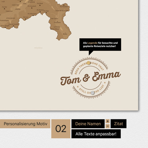 Mappa Svizzera TRAVEL® Magnetposter – in 21 colori