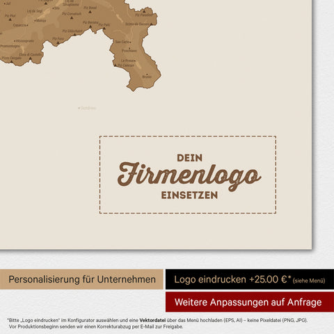 Mappa Svizzera TRAVEL® Magnetposter – in 21 colori
