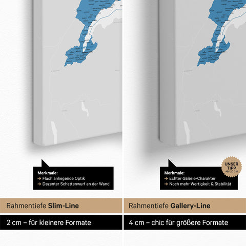 Mappa della Svizzera per puntine TRAVEL® – Ocean Blue