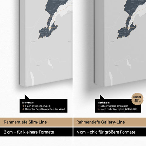 Mappa della Svizzera per puntine TRAVEL® – Denim Blue