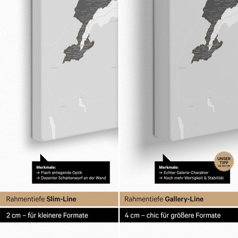 Mappa della Svizzera per puntine TRAVEL® – Light Gray