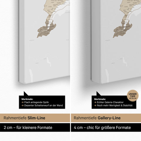 Mappa della Svizzera per puntine TRAVEL® – Multicolor Beige