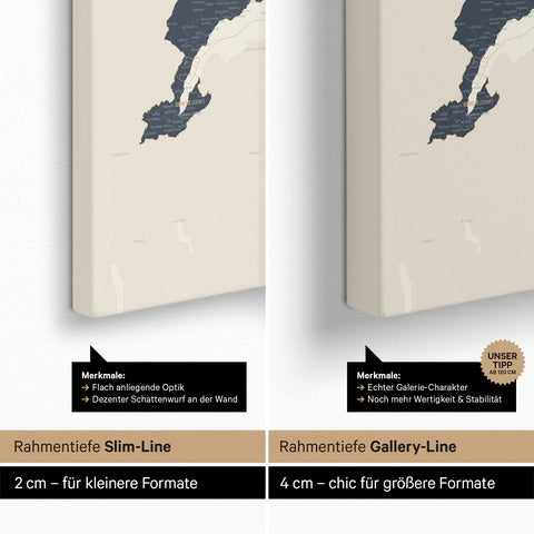 Mappa della Svizzera per puntine TRAVEL® – Navy Light