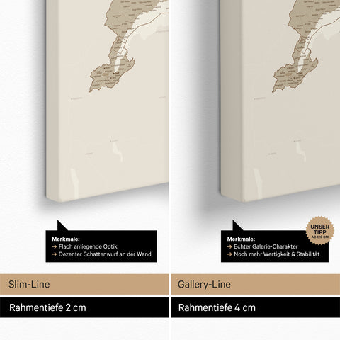 Mappa della Svizzera per puntine TRAVEL® – Desert Sand (Beige)