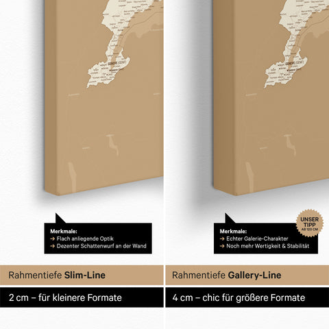 Mappa della Svizzera per puntine TRAVEL® – Treasure Gold
