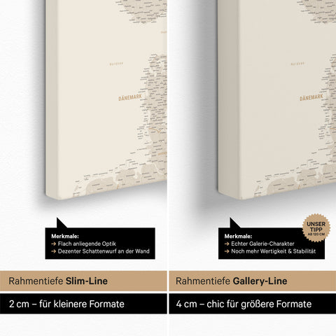 Mappa della Scandinavia per puntine TRAVEL® – Gold