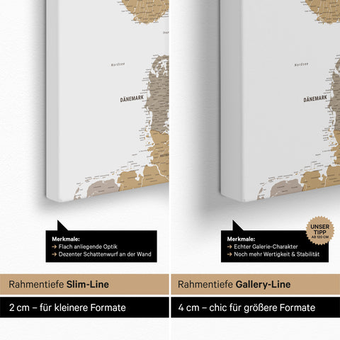 Mappa della Scandinavia per puntine TRAVEL® – Multicolor Beige