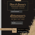 Pinnwand Leinwand einer Skandinavien-Karte in Sonar Black mit Personalisierung als Logo mit Familiennamen