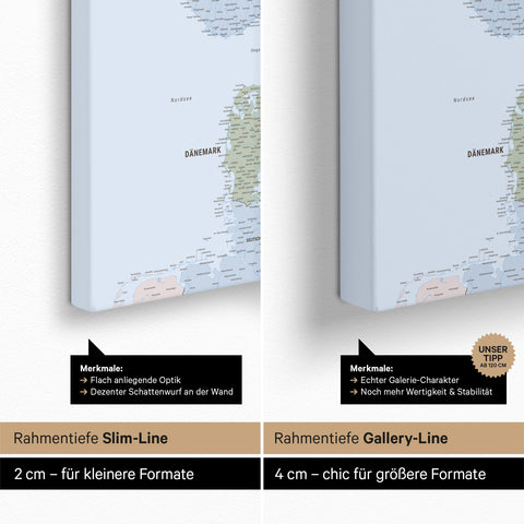 Mappa della Scandinavia per puntine TRAVEL® – Multicolor Atlas (Mappa politica)