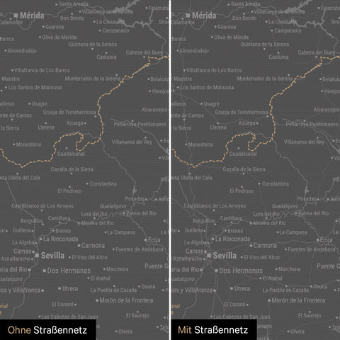 Mappa di Spagna e Portogallo per puntine TRAVEL® – Grigio chiaro