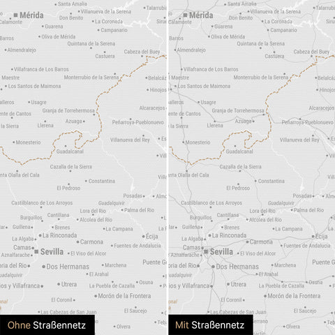 Mappa di Spagna e Portogallo per puntine TRAVEL® – Nero scuro (bianco e nero)
