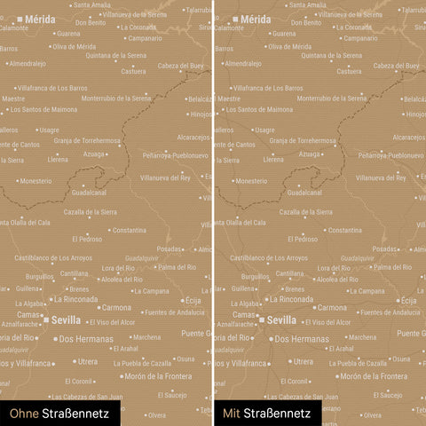Mappa di Spagna e Portogallo per puntine TRAVEL® – Sonar Black