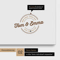 Südafrika-Karte als Pinn-Leinwand in Multicolor Beige mit einem runden Logo als Personalisierung