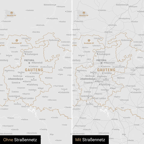 Mappa del Sudafrica per puntine TRAVEL® – Nero scuro