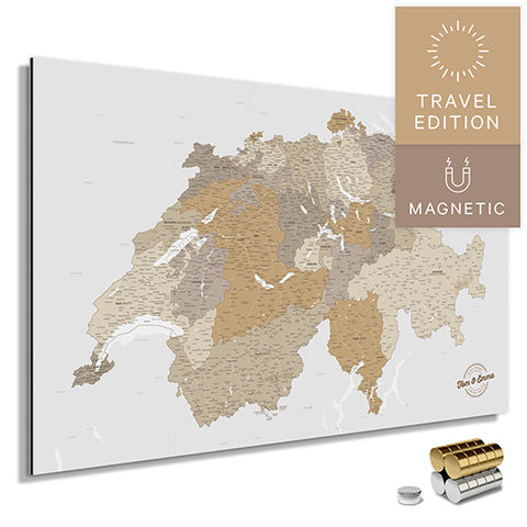 Teaser für Breuer's Schweiz-Karte als Magnetboard Kollektion