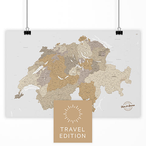 Teaser für Breuer's Schweiz-Karte als Poster Kollektion